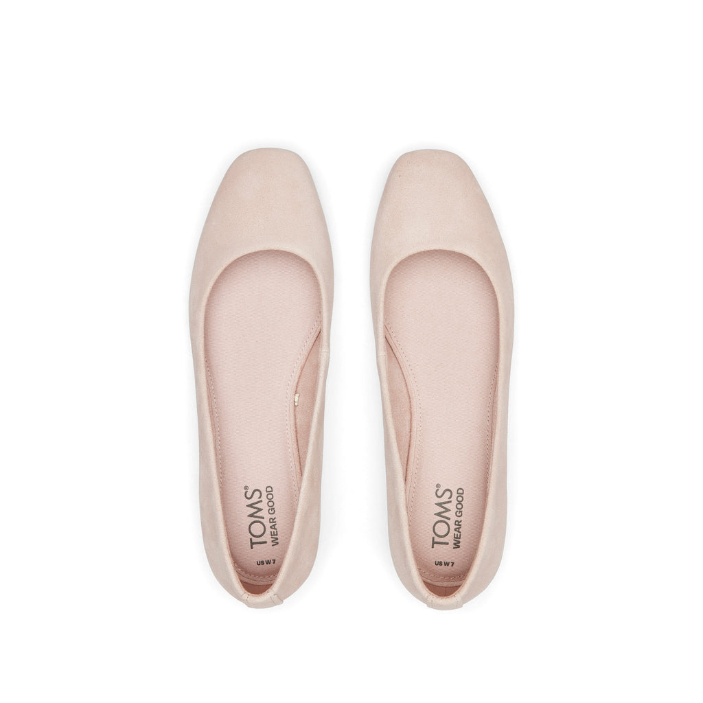 Briella Pink Suede Flat Top View