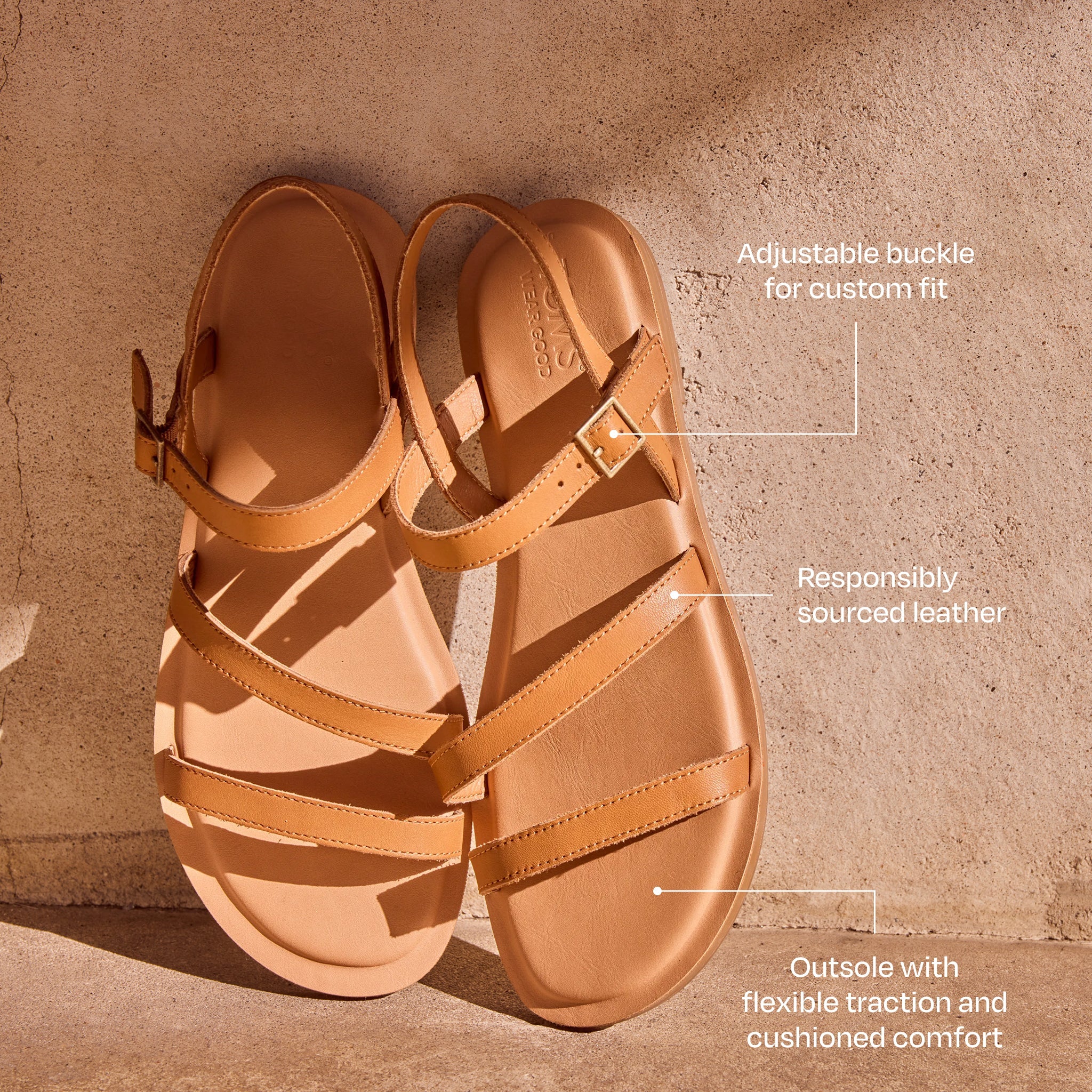 Kira Sandaal met Bandjes - Bruin Leer