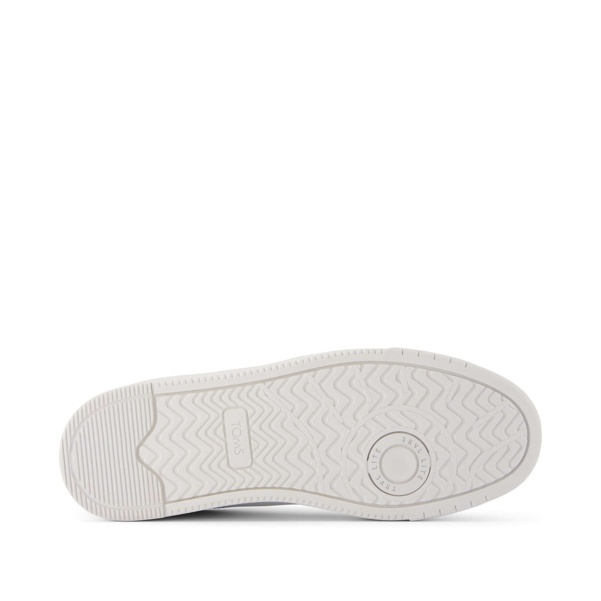TRVL LITE Court White and Black Leather Sneaker Bottom Sole View