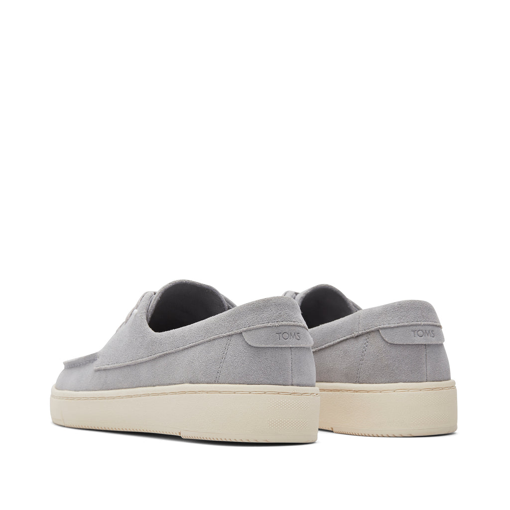 TRVL LITE London Grey Suede Loafer Back View