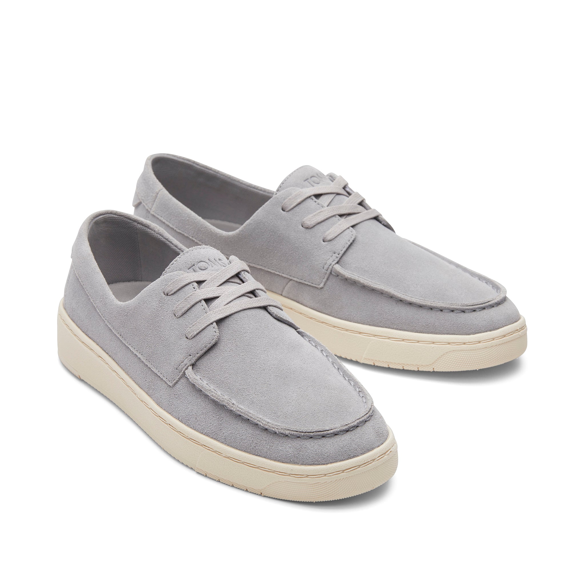 TRVL LITE London Grey Suede Loafer Front View
