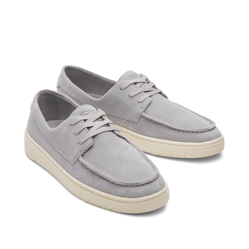 TRVL LITE London Grey Suede Loafer Front View