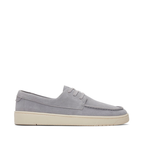 TRVL LITE London Grey Suede Loafer Side View