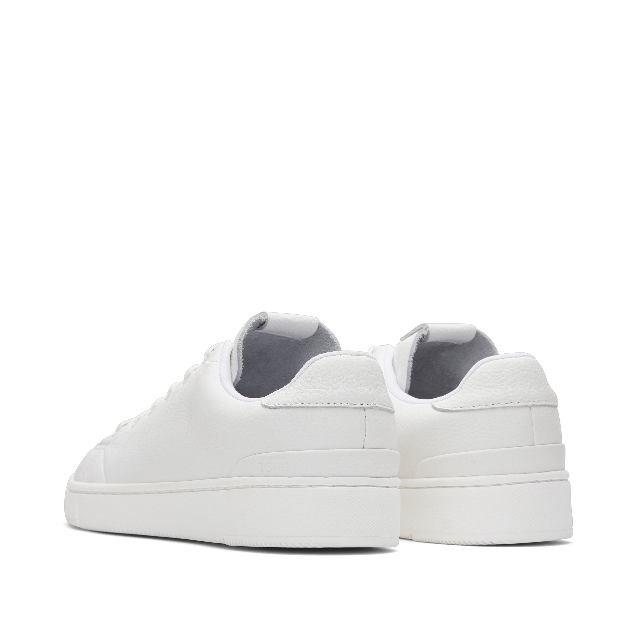 TRVL LITE White Leather Lace-Up Sneaker Back View