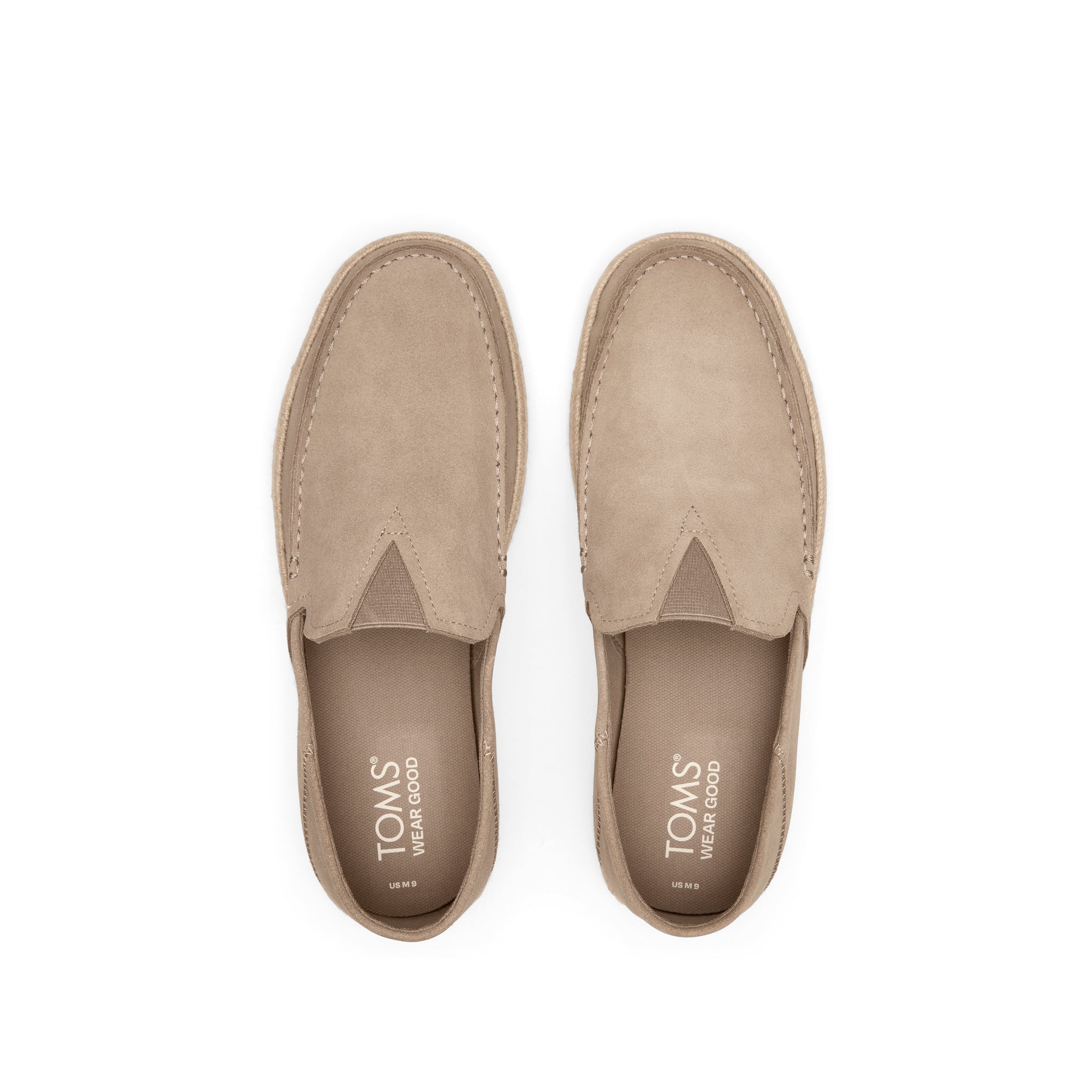 Alonso Taupe Suede Rope Loafer Top View