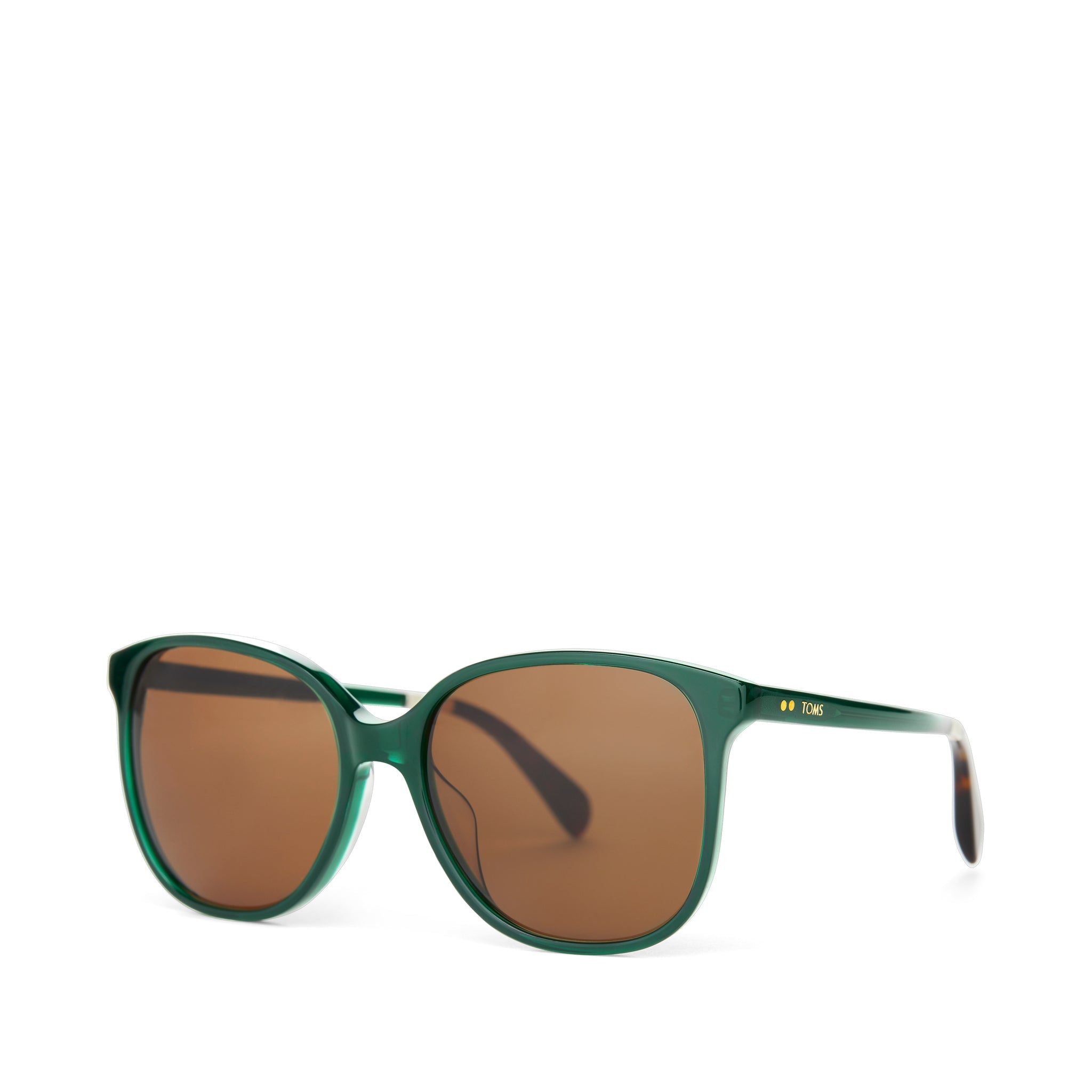 Sandela Handcrafted Sunglasses  - Sea Moss - Brown Side Angle View