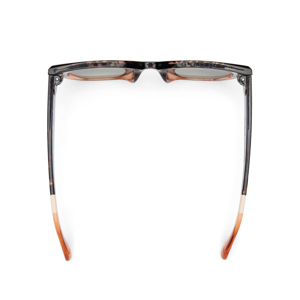 Sydney Traveler Sunglasses  - Tortoise Apricot Olive Gradient Top View