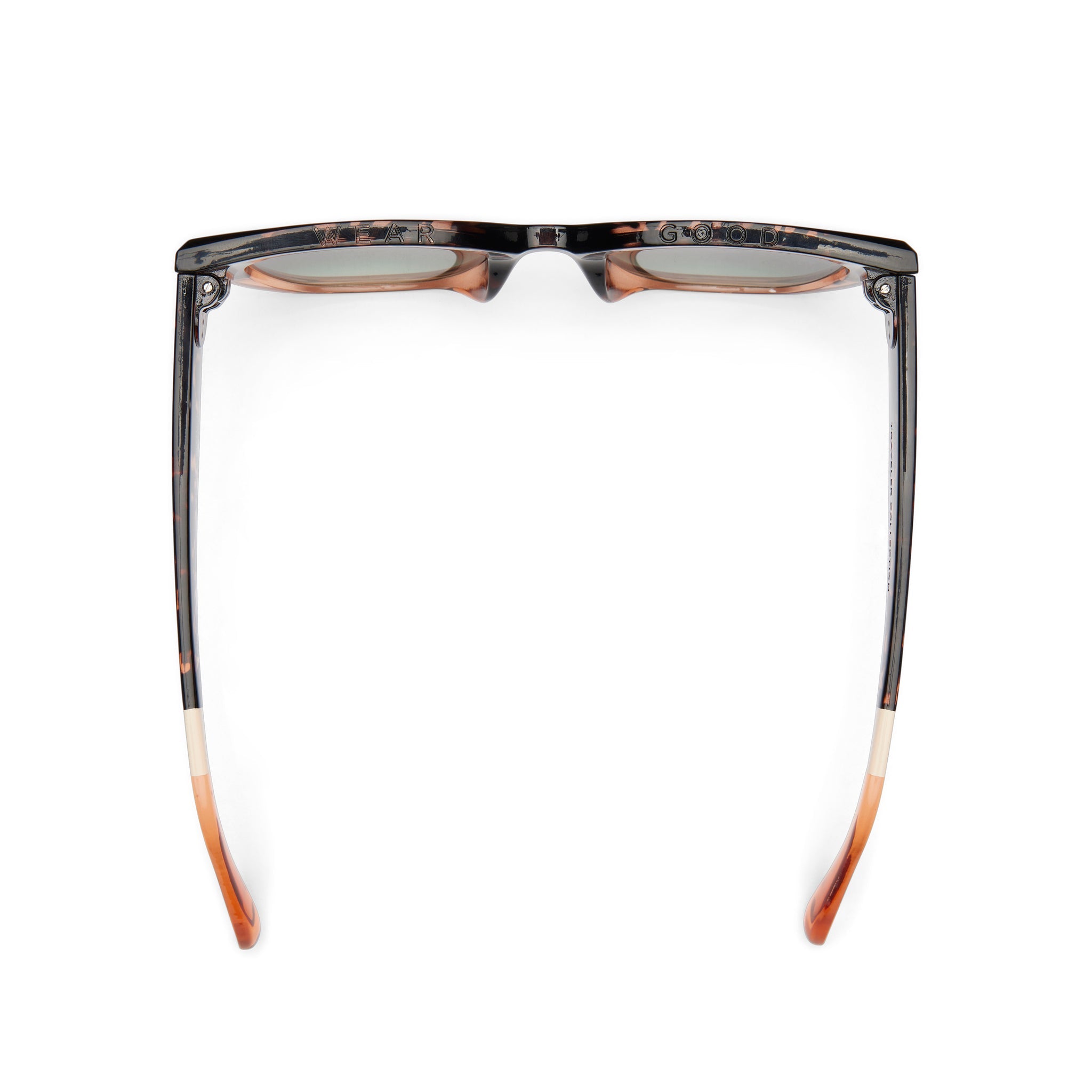 Sydney Traveler Sunglasses  - Tortoise Apricot Olive Gradient Top View