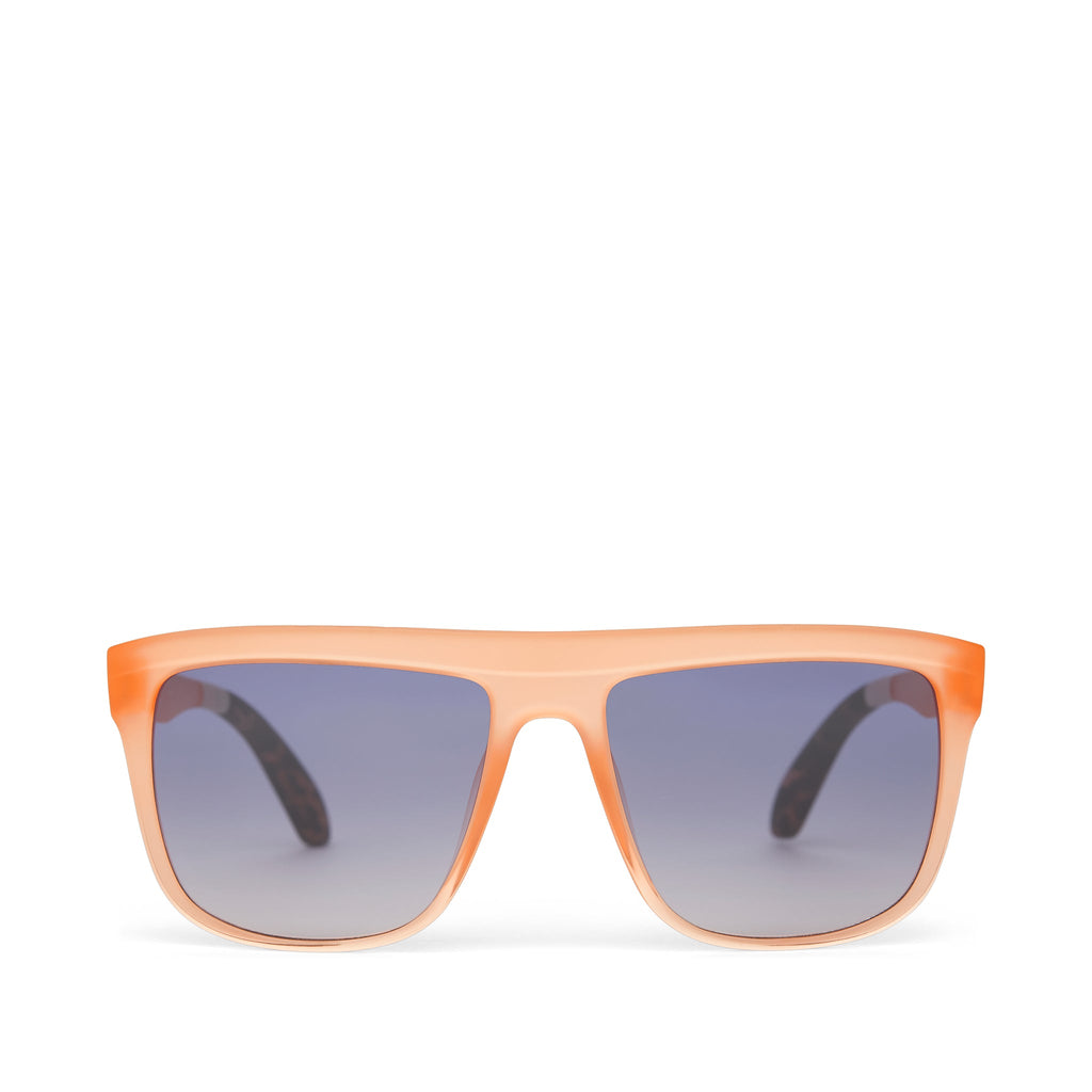 Jett Traveler Sunglasses  - Matte Peach Crystal Blue Gradient Front View