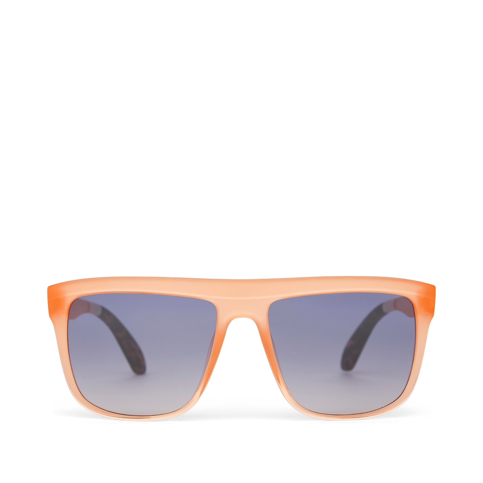 Jett Traveler Sunglasses  - Matte Peach Crystal Blue Gradient Front View
