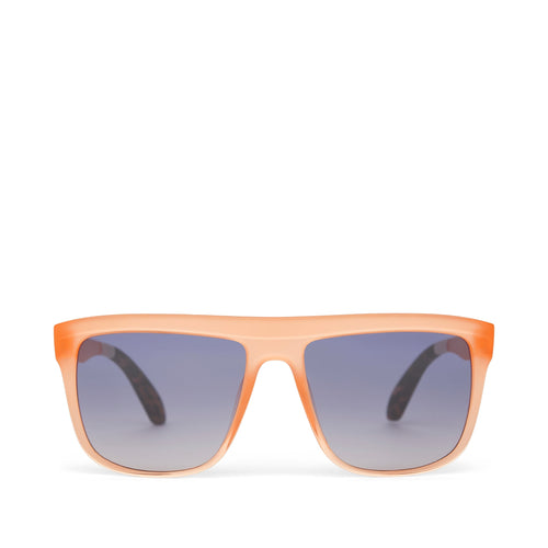 Jett Traveler Sunglasses  - Matte Peach Crystal Blue Gradient Front View