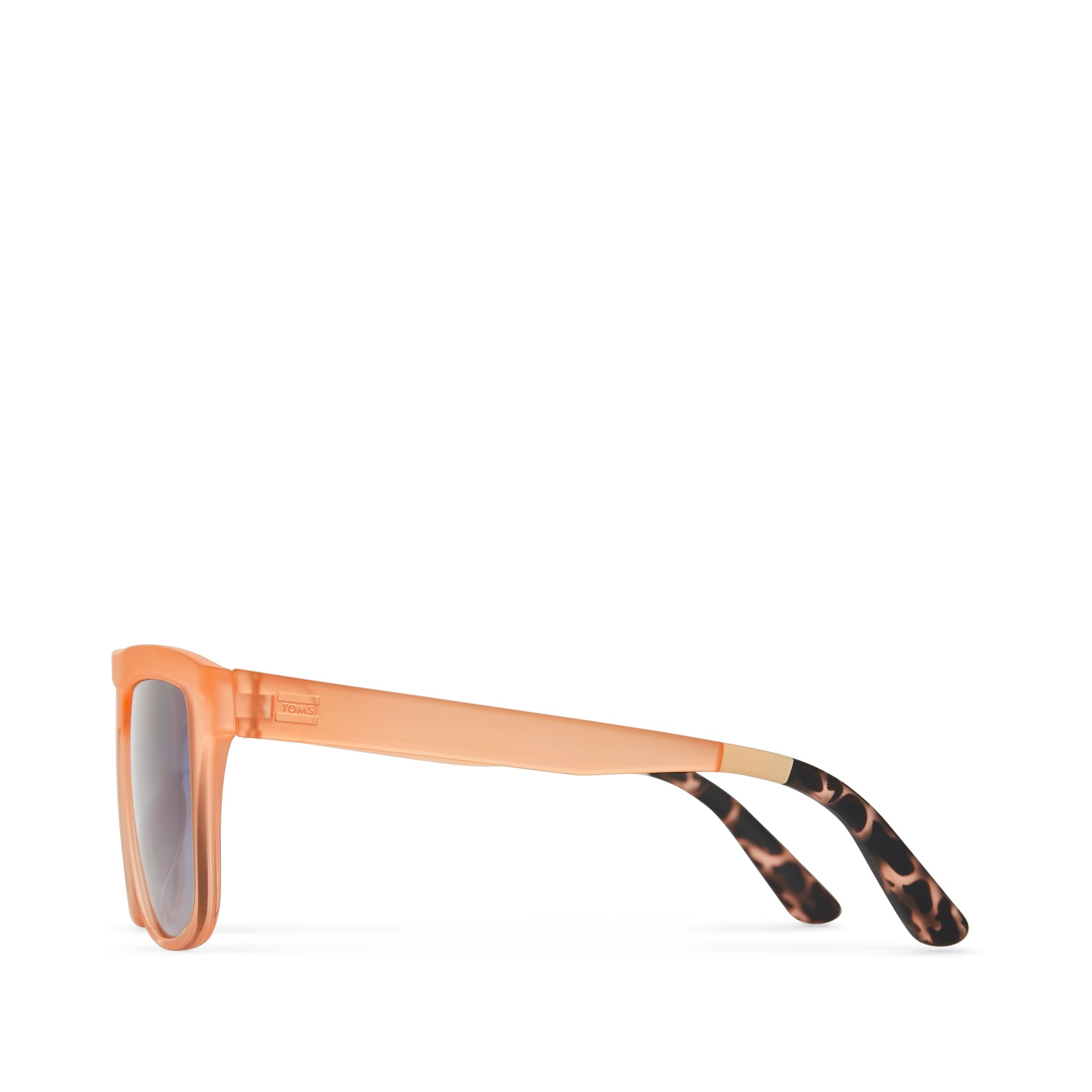 Jett Traveler Sunglasses  - Matte Peach Crystal Blue Gradient Side View