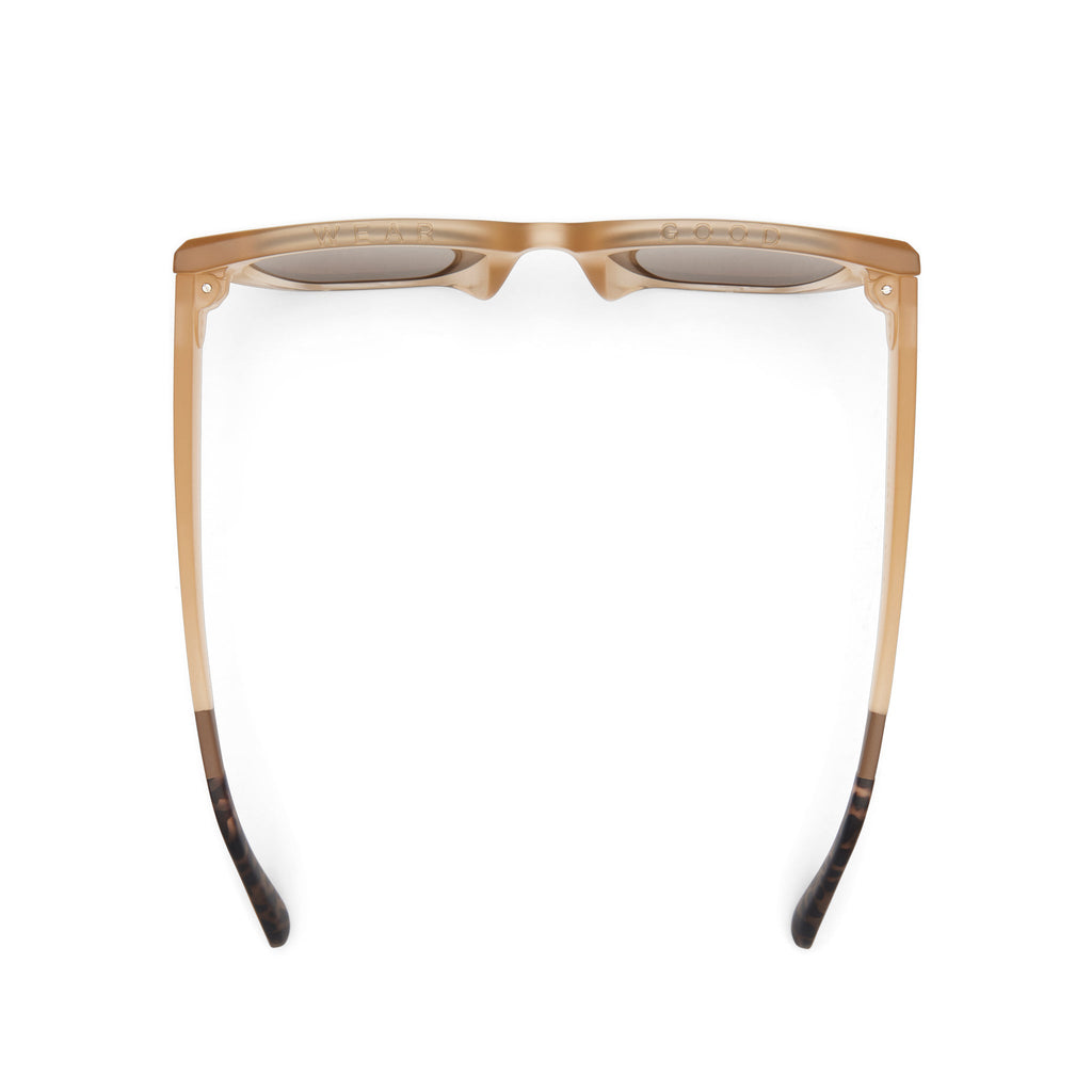 Sydney Traveler Sunglasses  - Matte Oatmilk Crystal Brown Top View