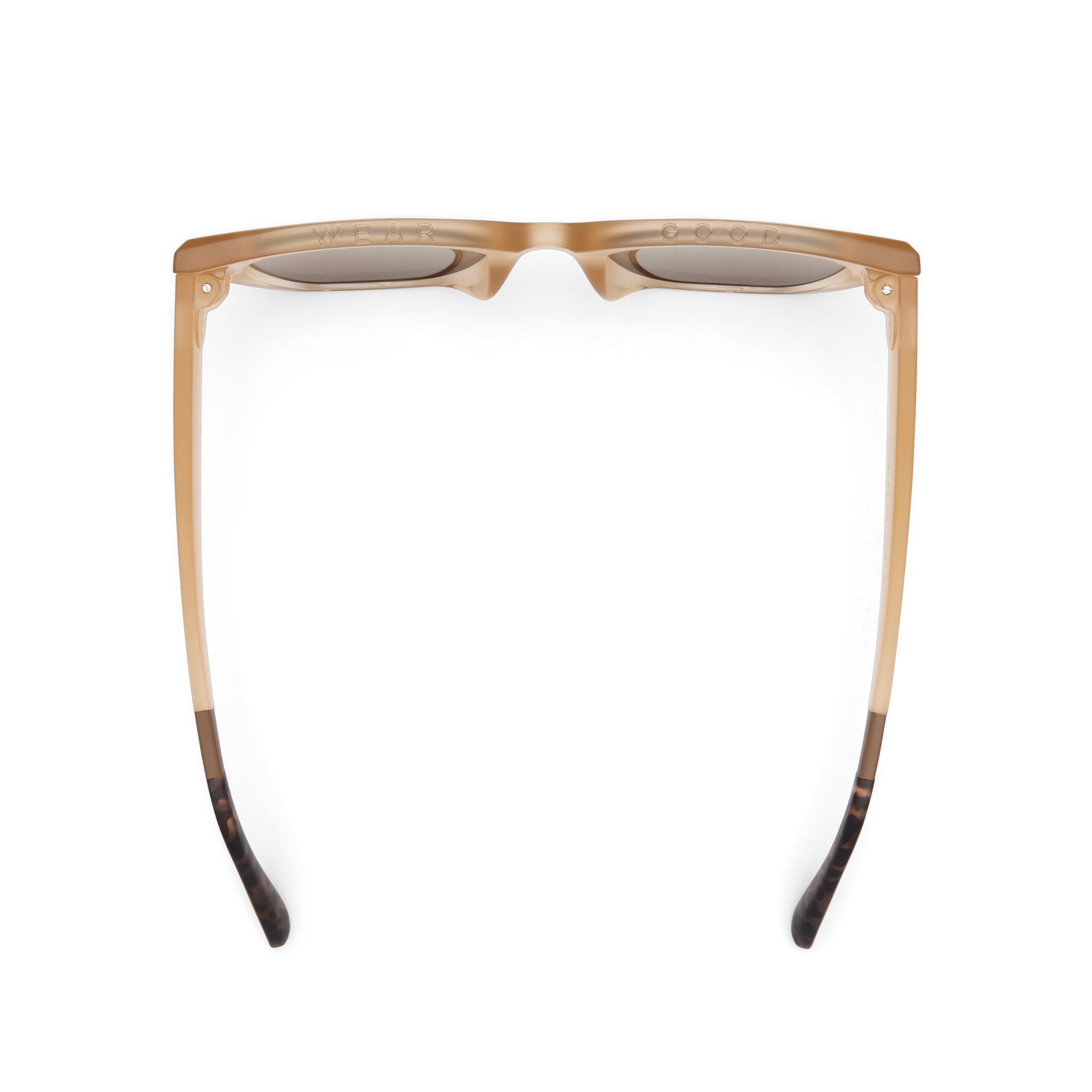 Sydney Traveler Sunglasses  - Matte Oatmilk Crystal Brown Top View