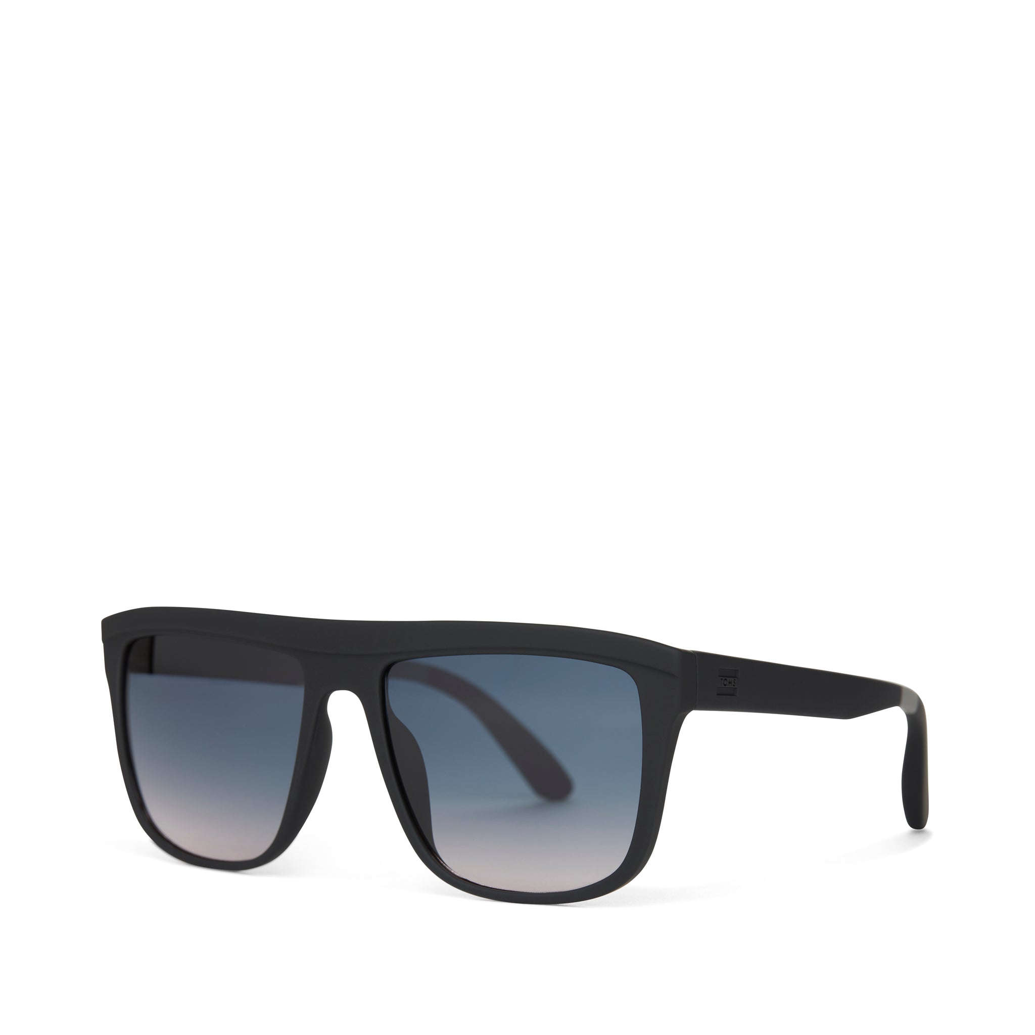 Jett Traveler Sunglasses  - Matte Black - Aqua Blush Gradient Side Angle View