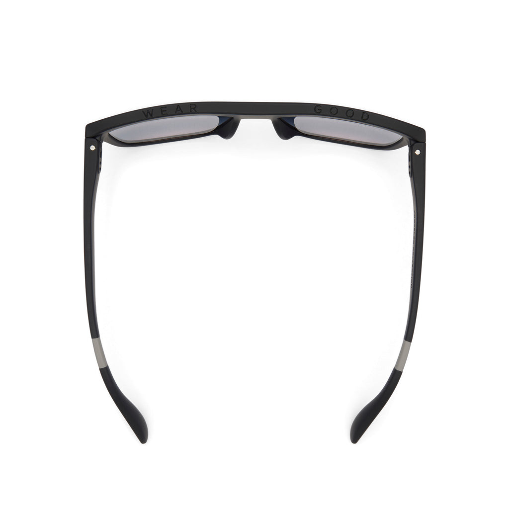 Jett Traveler Sunglasses  - Matte Black - Aqua Blush Gradient Top View
