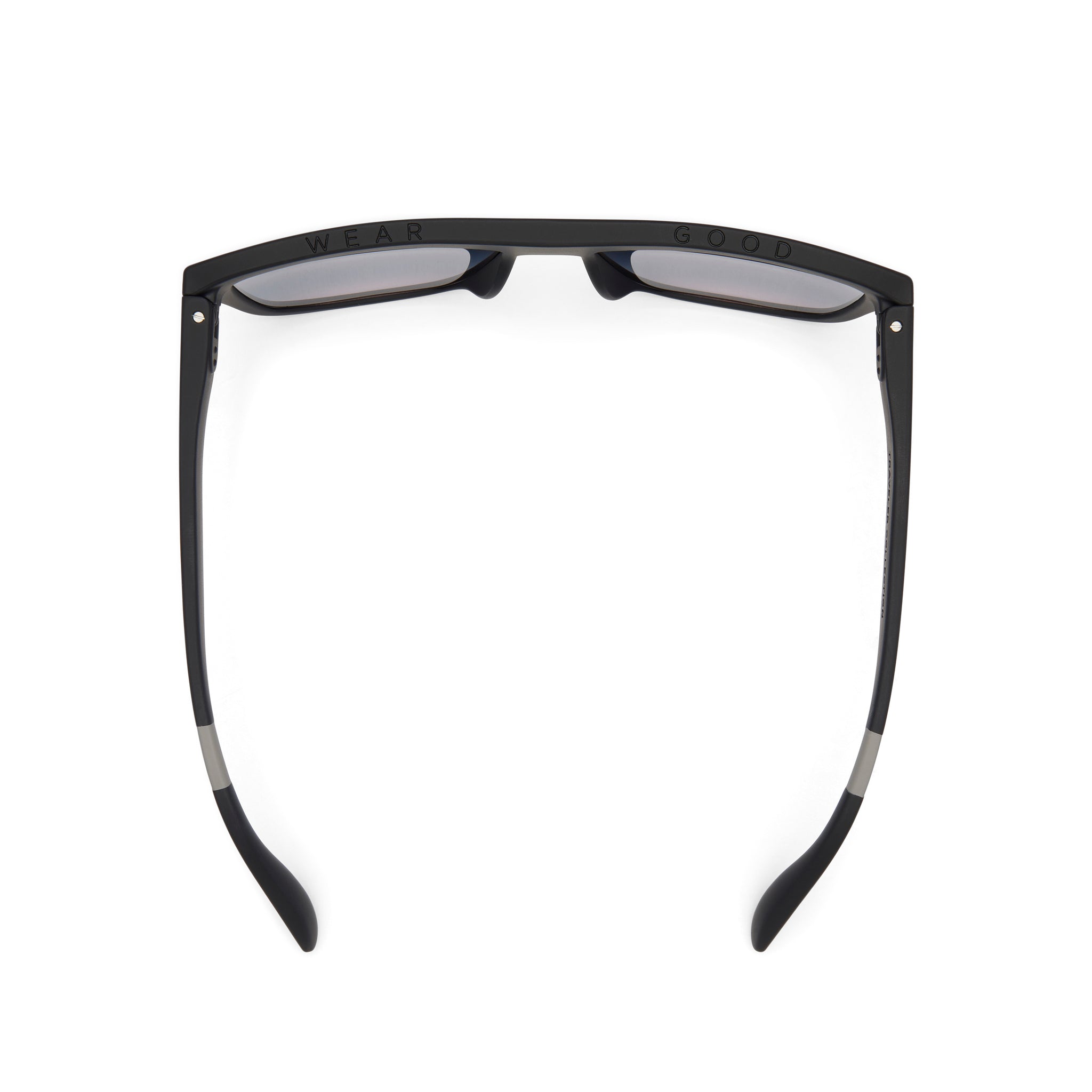 Jett Traveler Sunglasses  - Matte Black - Aqua Blush Gradient Top View