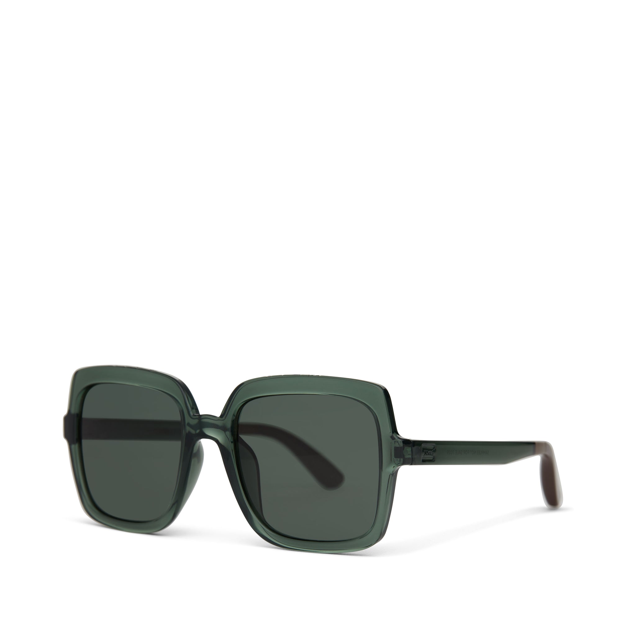 Athena Traveler Sunglasses  - Spruce Crystal - Green Grey Side Angle View