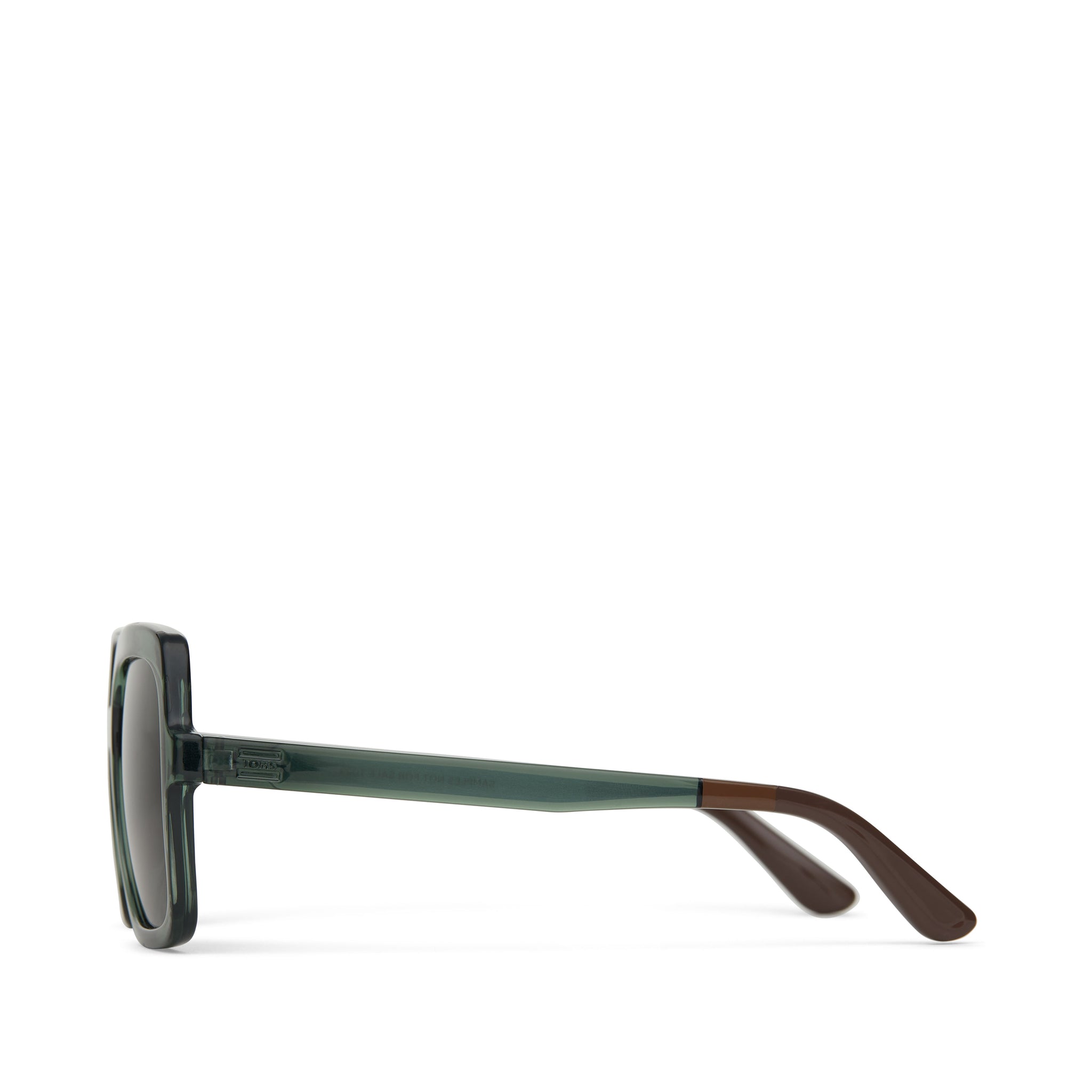 Athena Traveler Sunglasses  - Spruce Crystal - Green Grey Side View