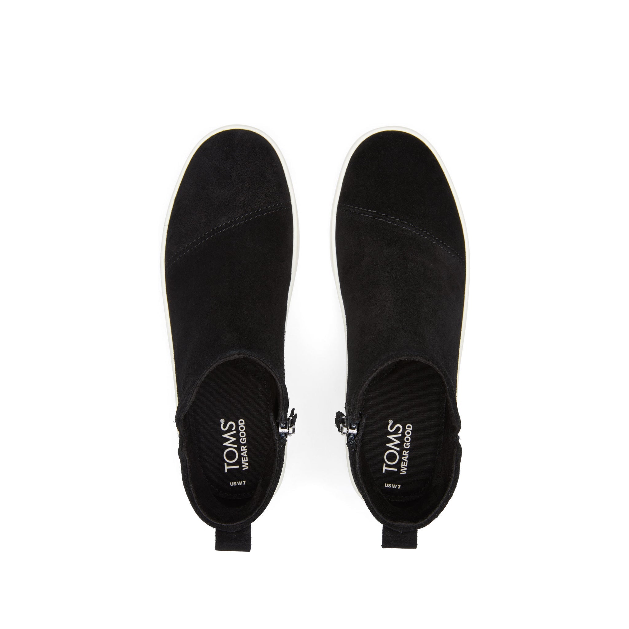 Verona Mid Black Suede Platform Sneaker Top View
