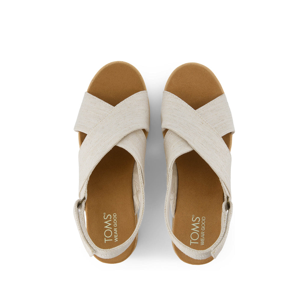 Diana Crossover Natural Wedge Sandal Top View
