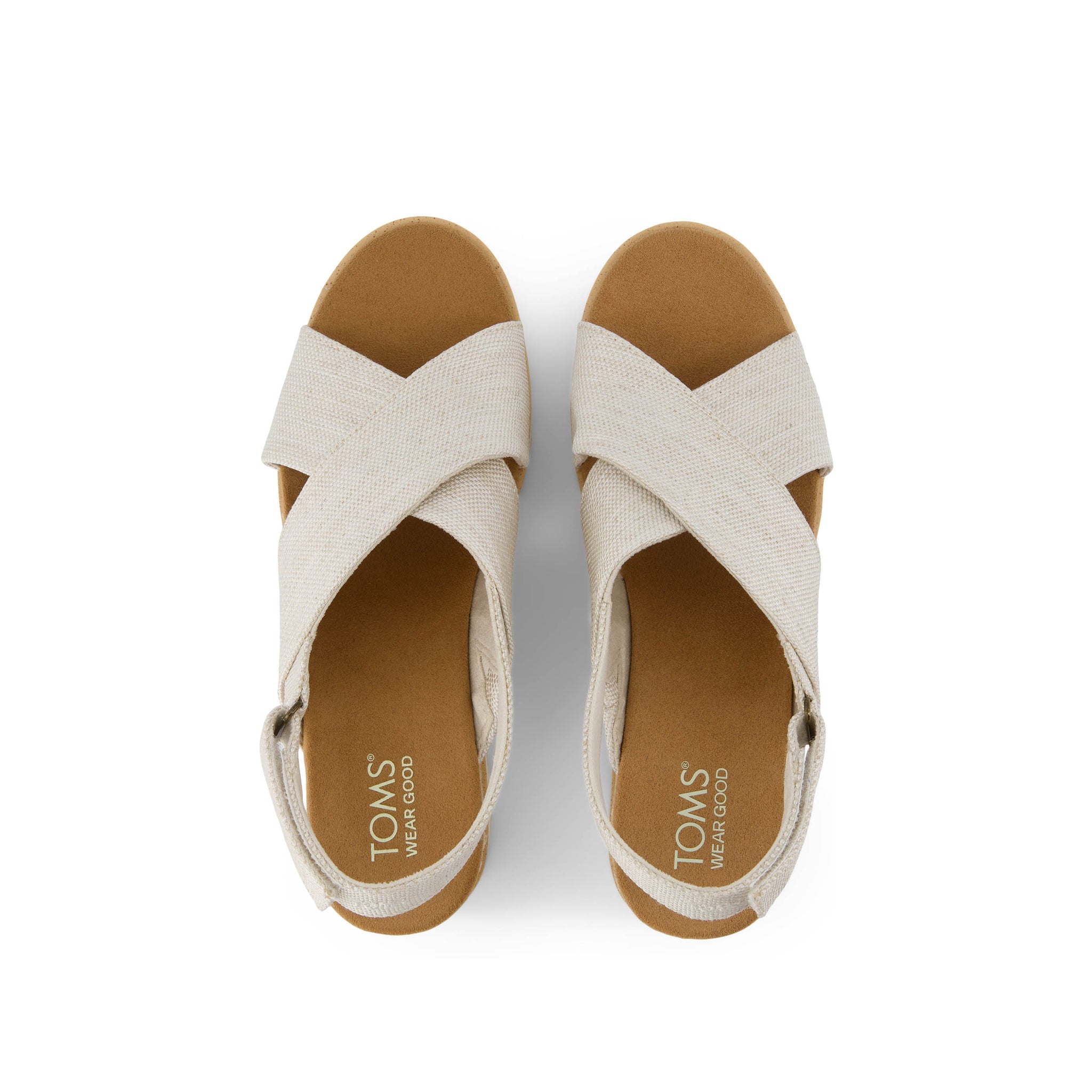 Diana Crossover Natural Wedge Sandal Top View