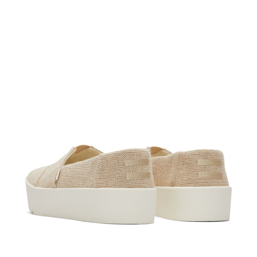 Verona Natural Slip On Sneaker Back View