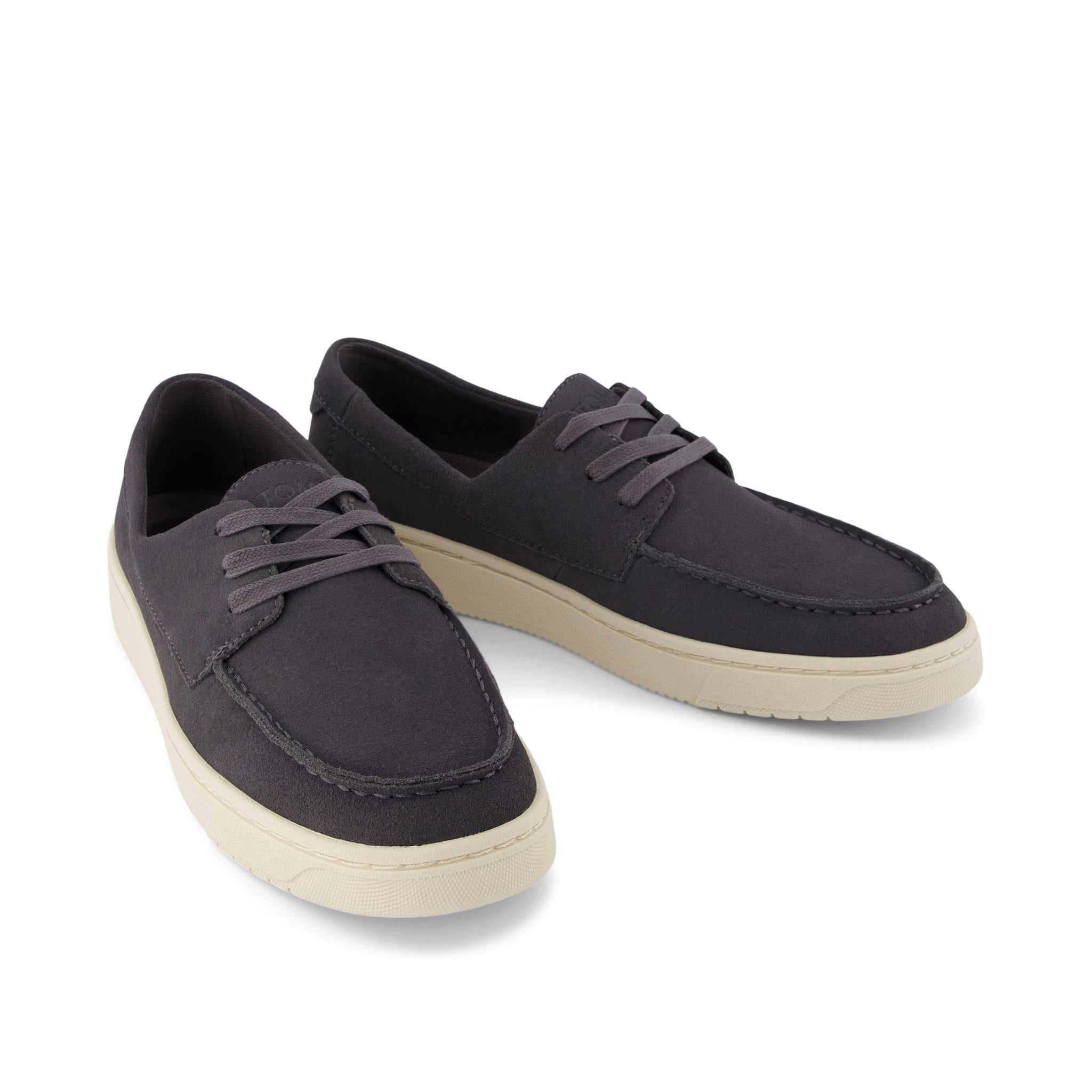 TRVL LITE London Dark Grey Suede Loafer Front View