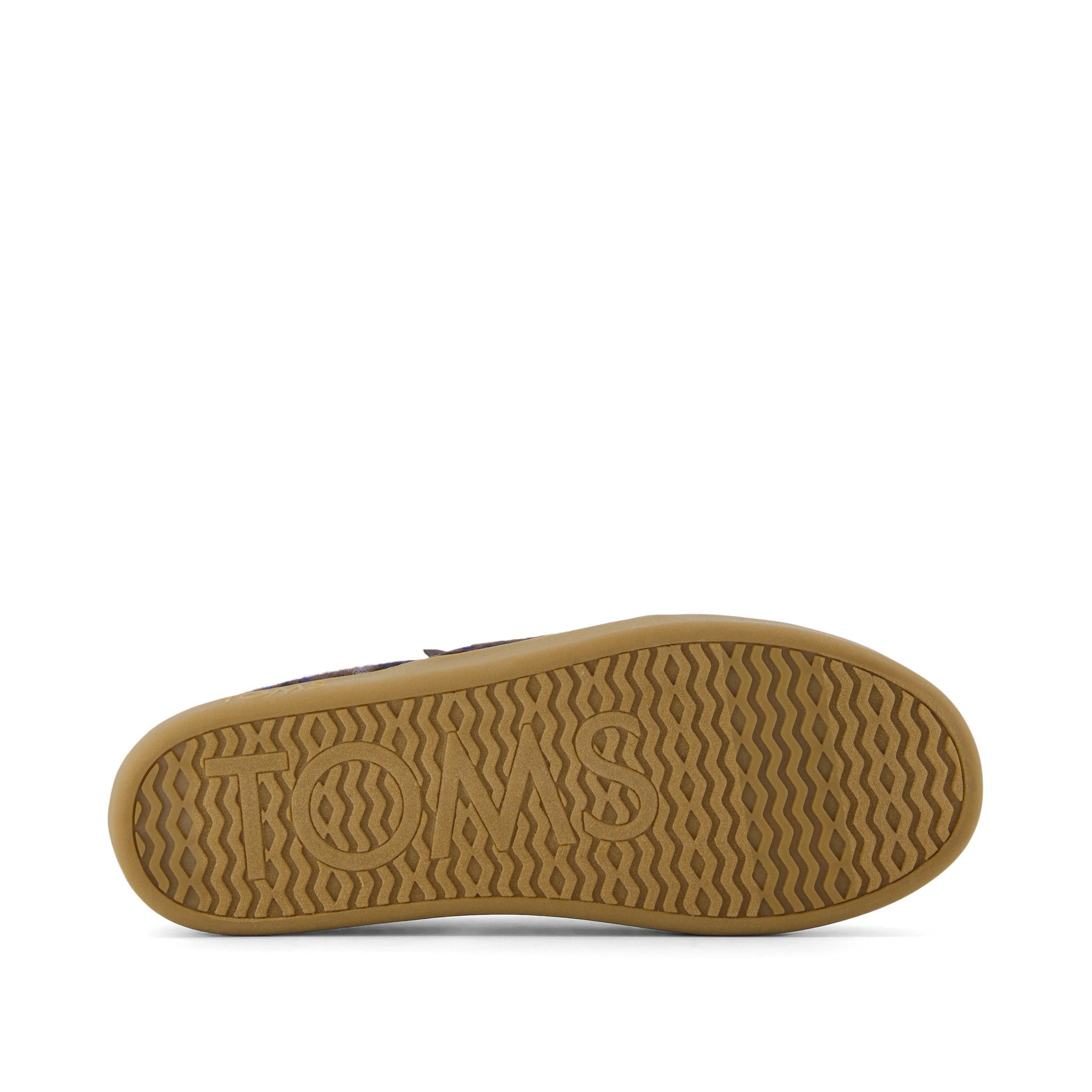 Camden Convertible Slipper - Chocolate Brown Cozy Plaid Bottom Sole View