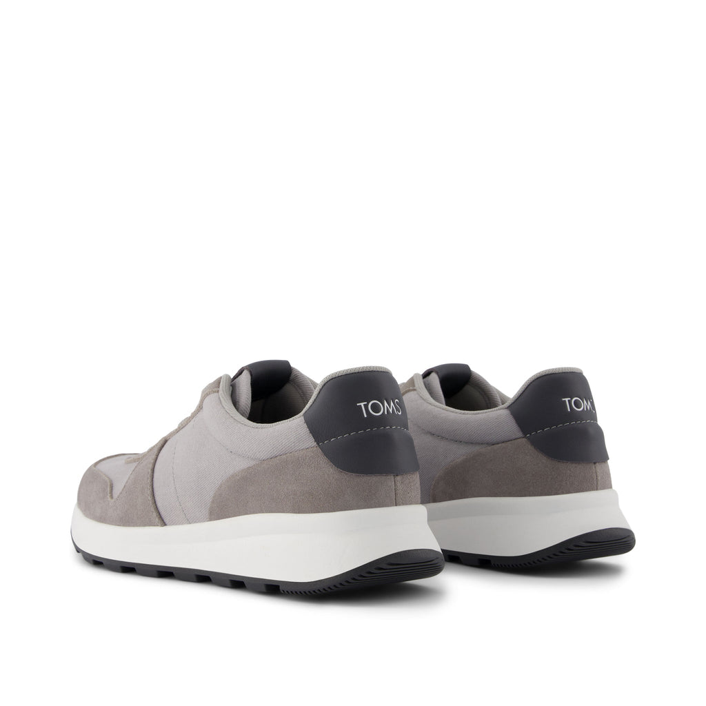 TRVL Lite Retro Runner Grey Water Repellent Sneaker Back View