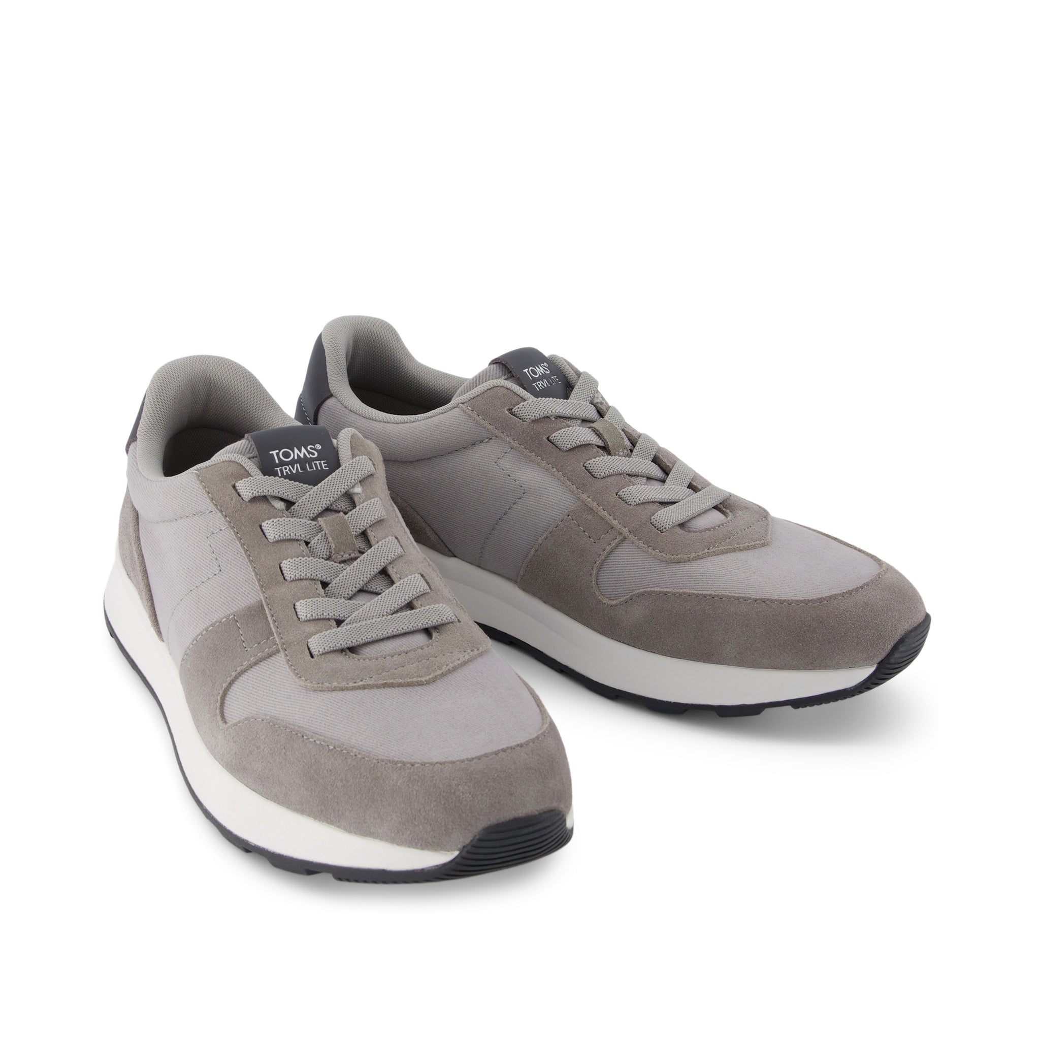 TRVL Lite Retro Runner Grey Water Repellent Sneaker Front View