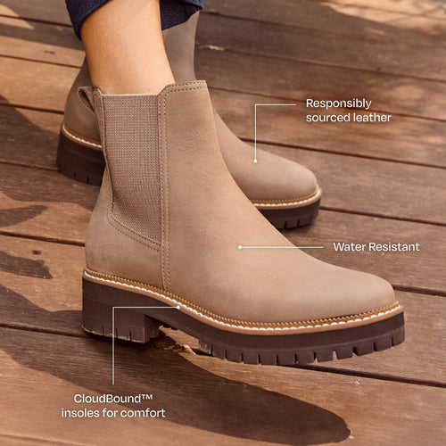 Bennet Boot - Water Resistant Dune Grey Nubuck Leather