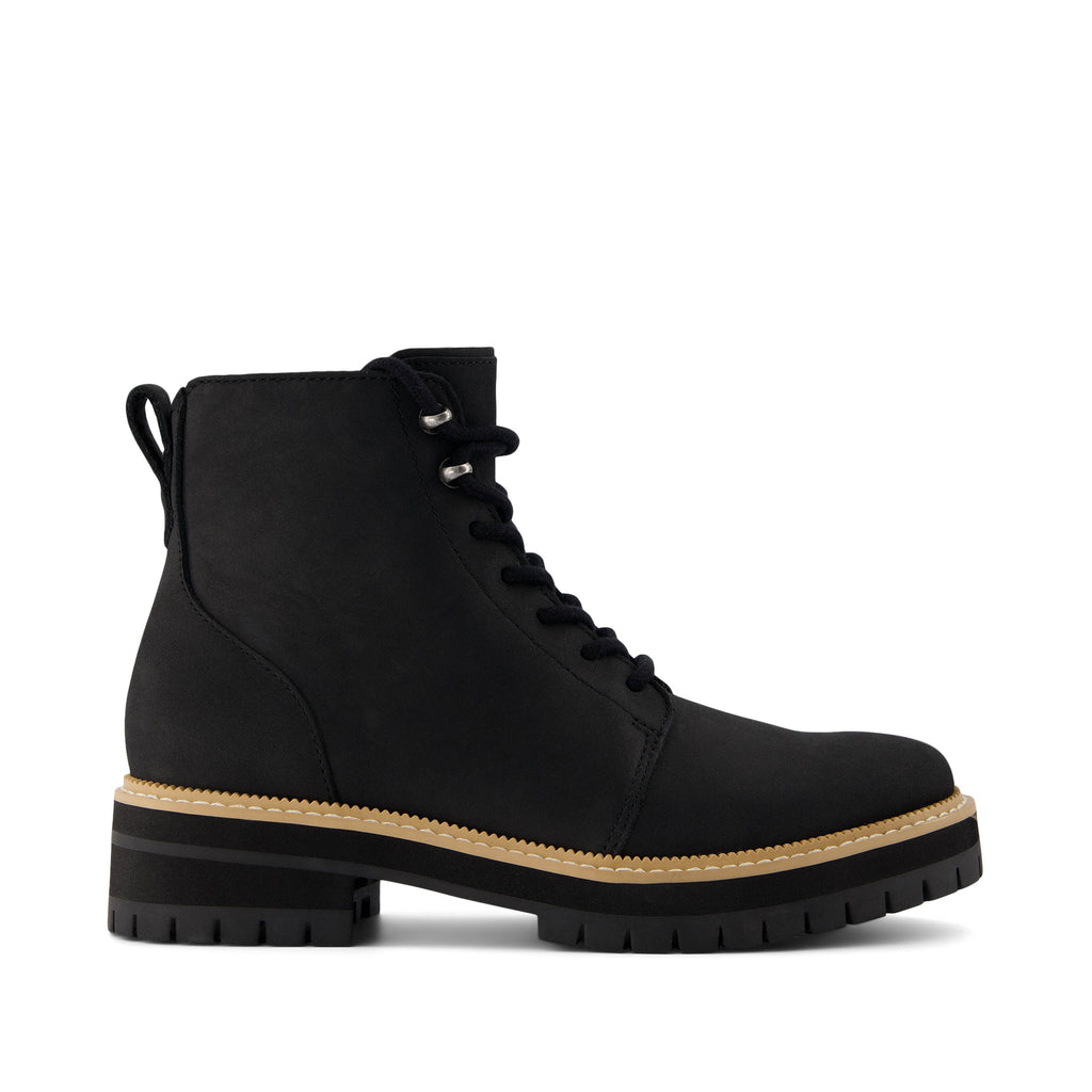 Wylder Boot - Water Resistant Black Nubuck Leather Side View