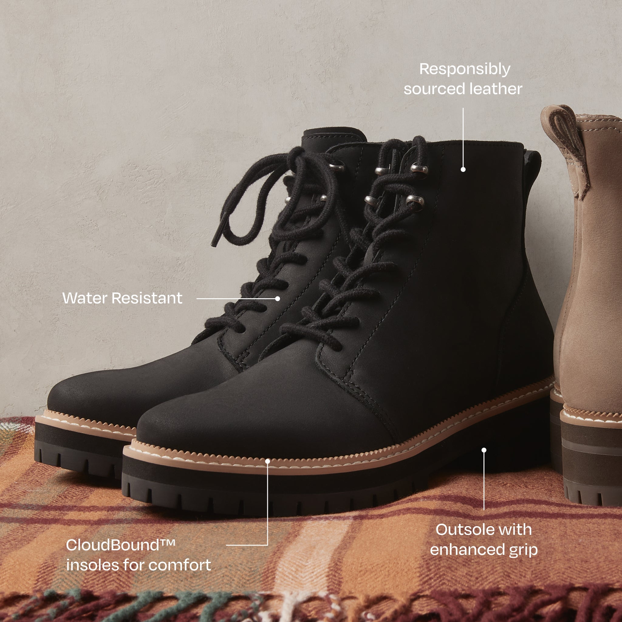 Wylder Boot - Water Resistant Black Nubuck Leather