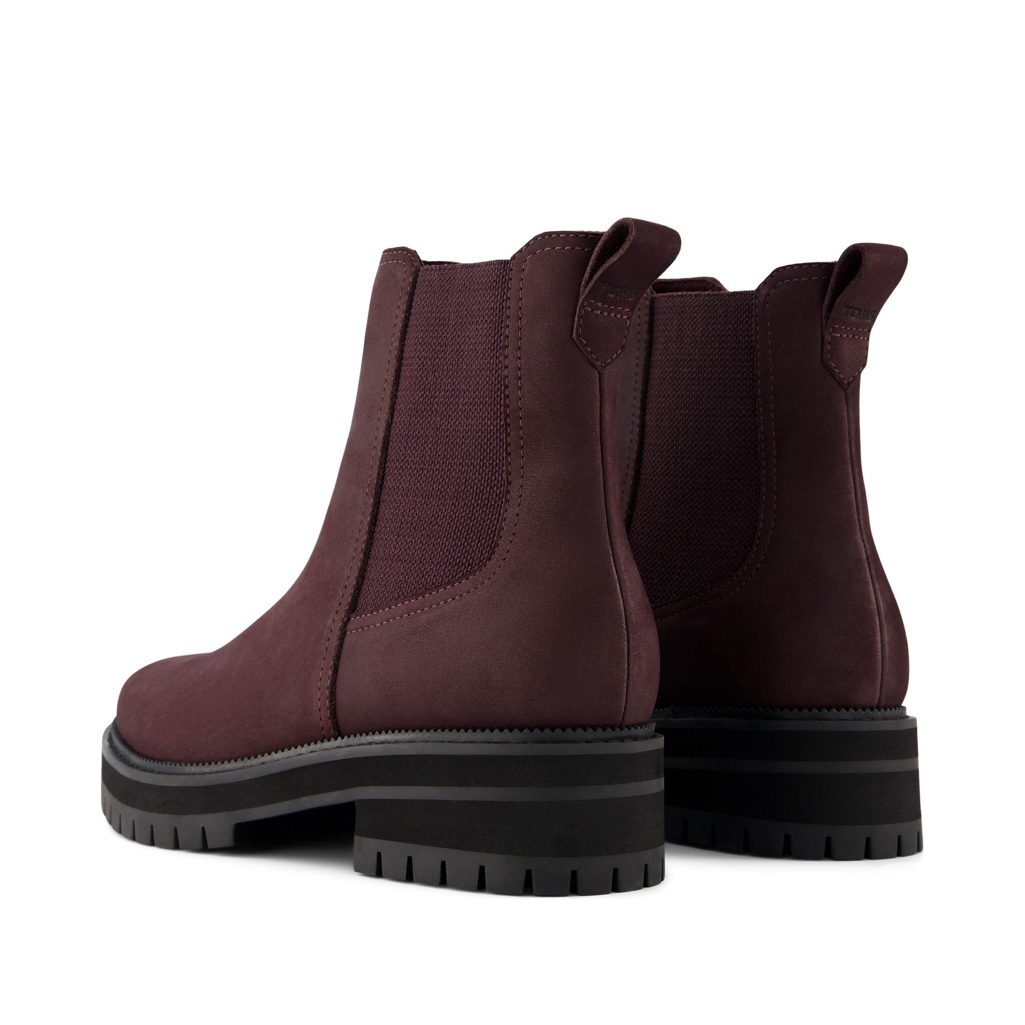 Bennet Boot - Water Resistant Blackberry Nubuck Leather Back View