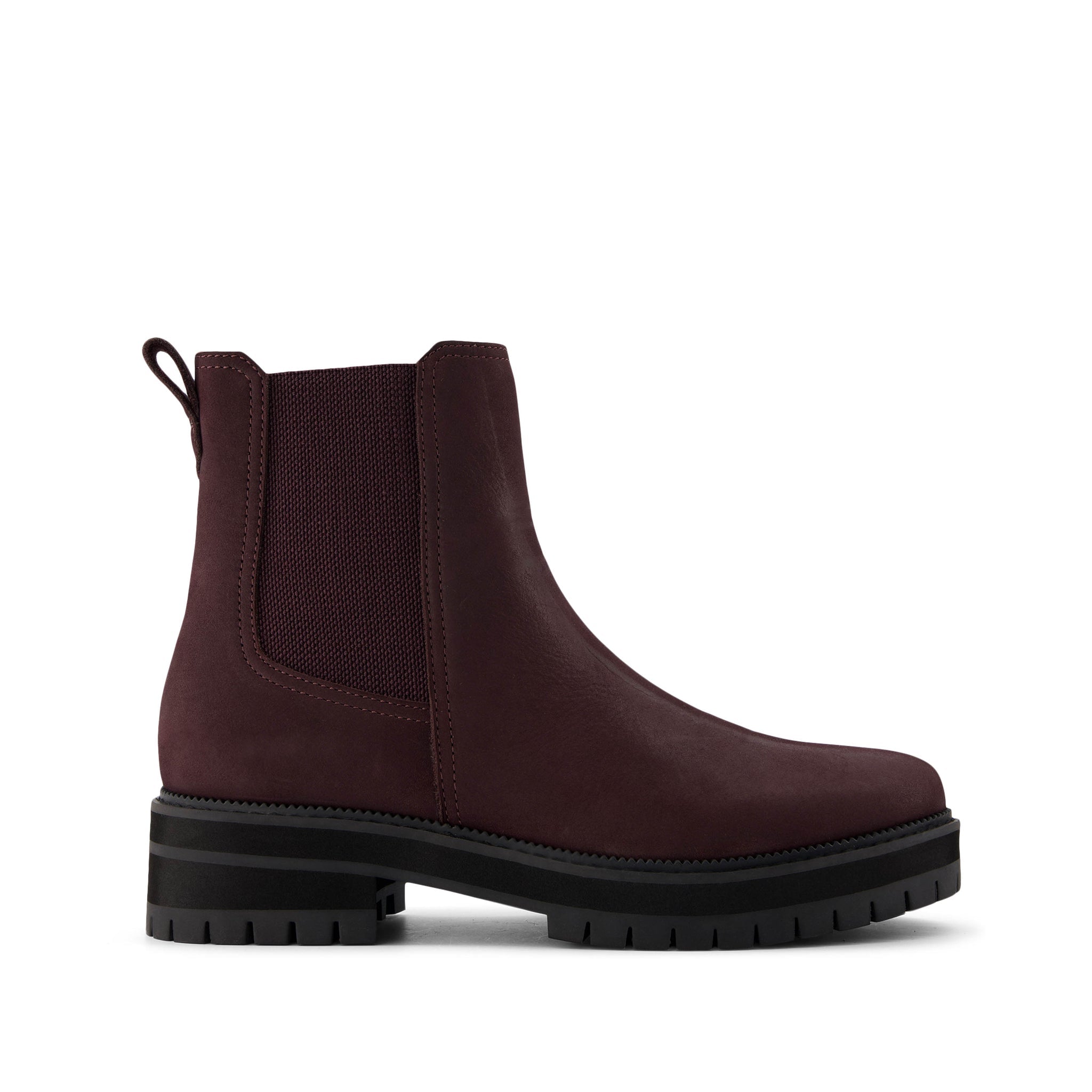 Bennet Boot - Water Resistant Blackberry Nubuck Leather Side View