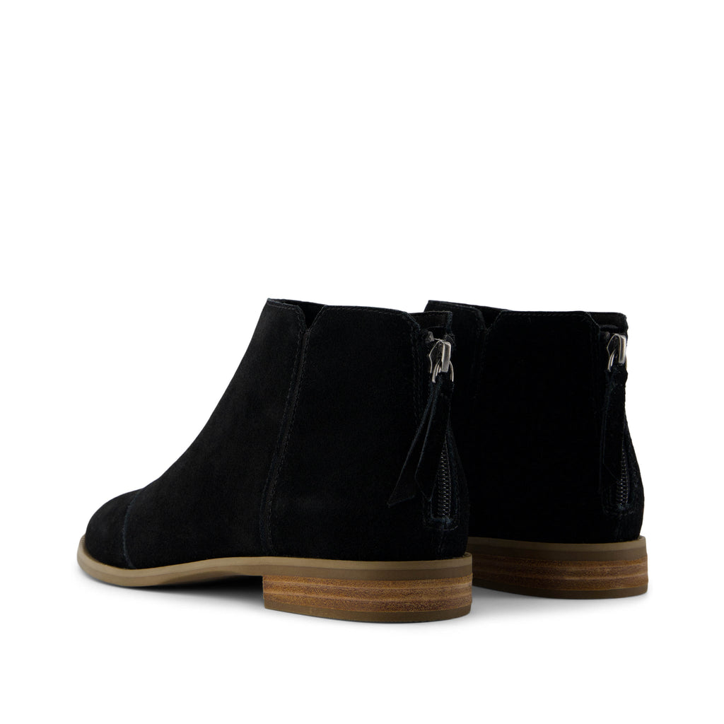 Rylie Black Suede Boot Back View