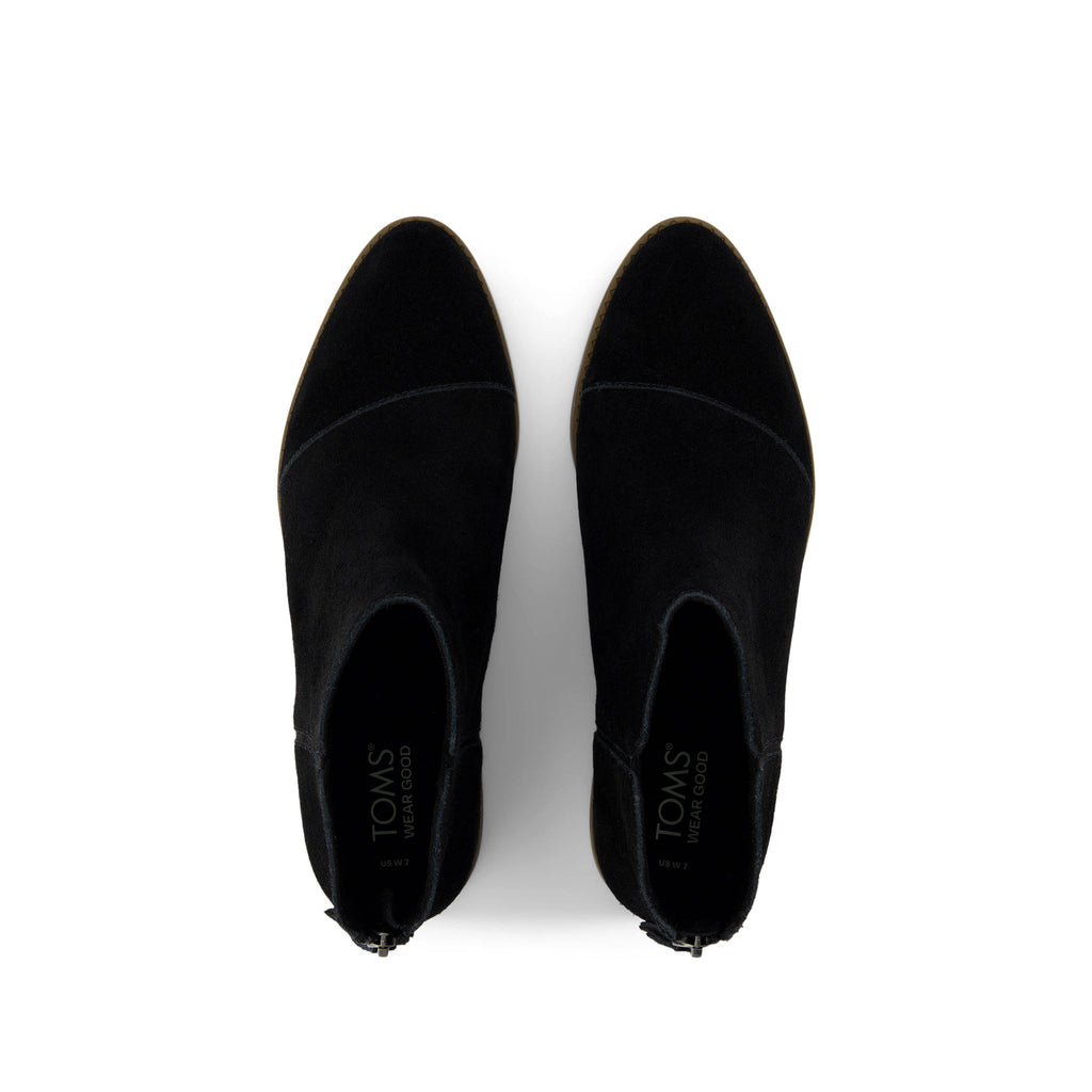 Rylie Black Suede Boot Top View