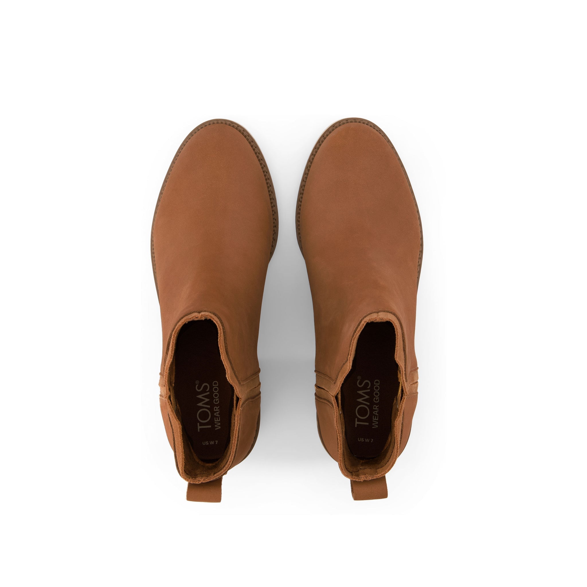 Hailey Heeled Boot - Water Resistant Brown Sugar Nubuck Leather Top View