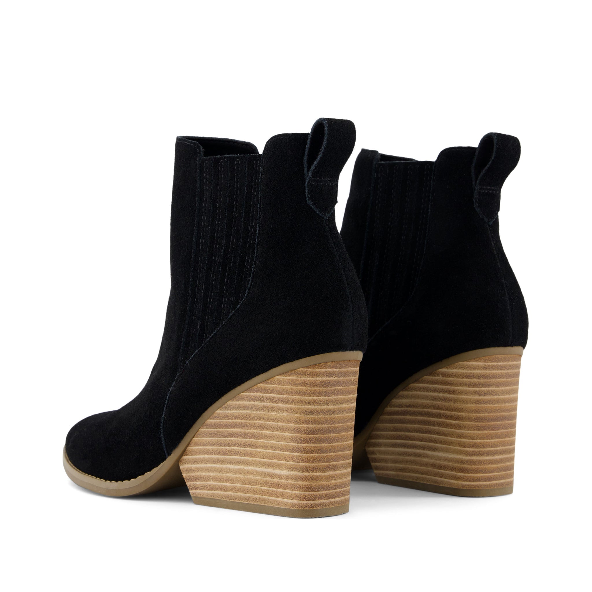 Noa Black Suede Boot Back View