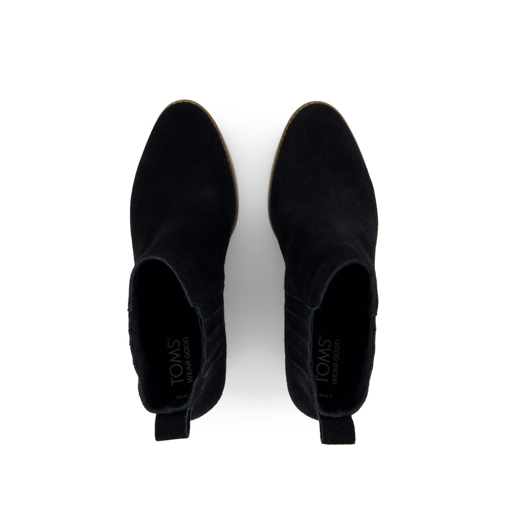 Noa Black Suede Boot Top View