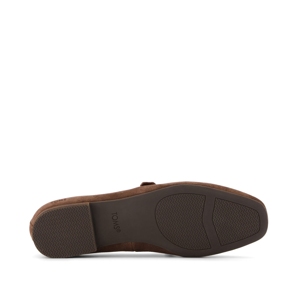 Bianca Dark Brown Suede Flat Bottom Sole View