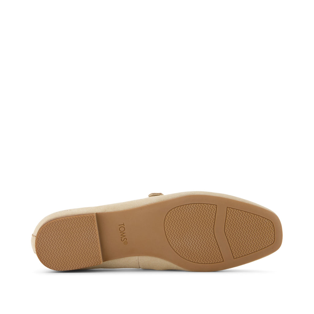 Bianca Natural Suede Flat Bottom Sole View