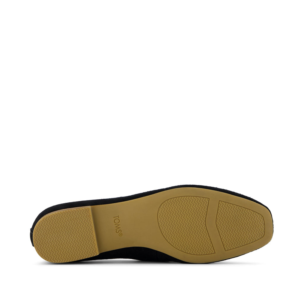 Briella Black Suede Flat Bottom Sole View