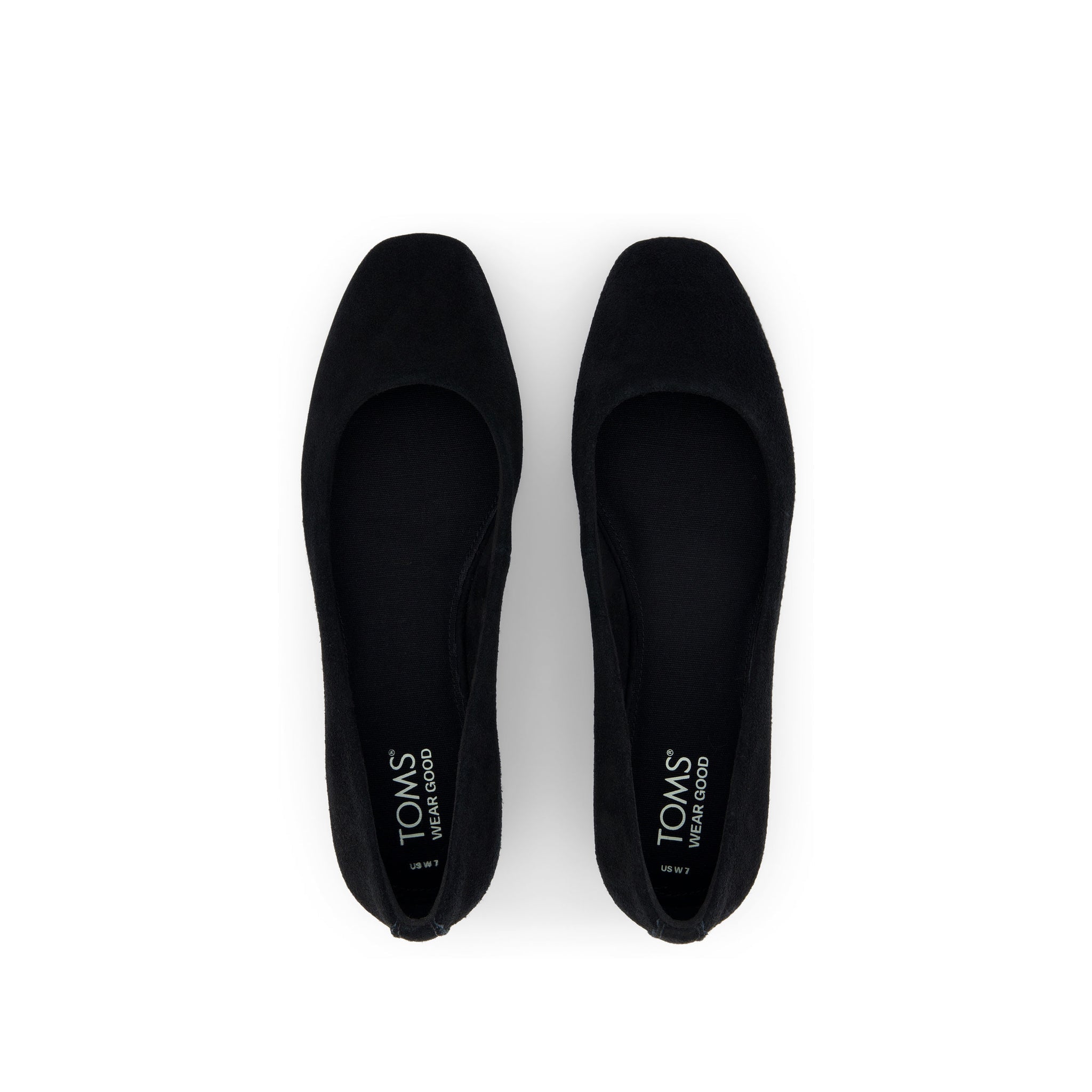 Briella Black Suede Flat Top View