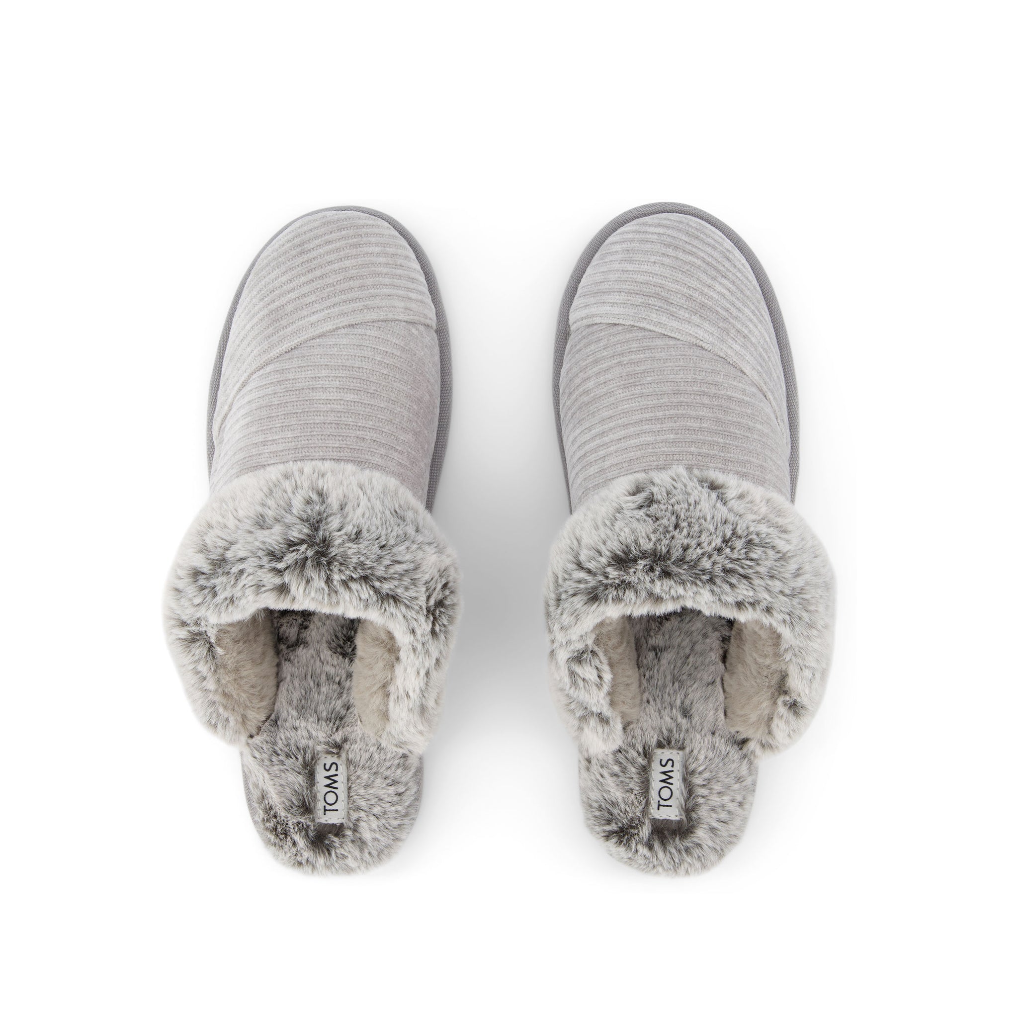 Valerie Slipper - Drizzle Grey Rib Knit Top View