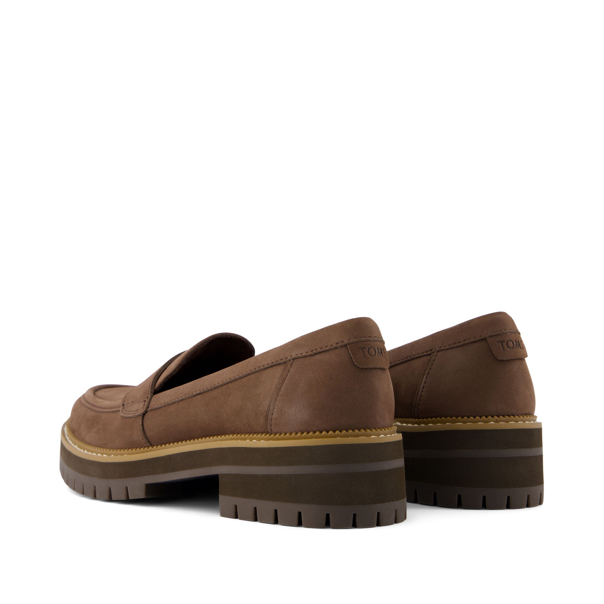 Cara Dark Brown Leather Loafer Back View