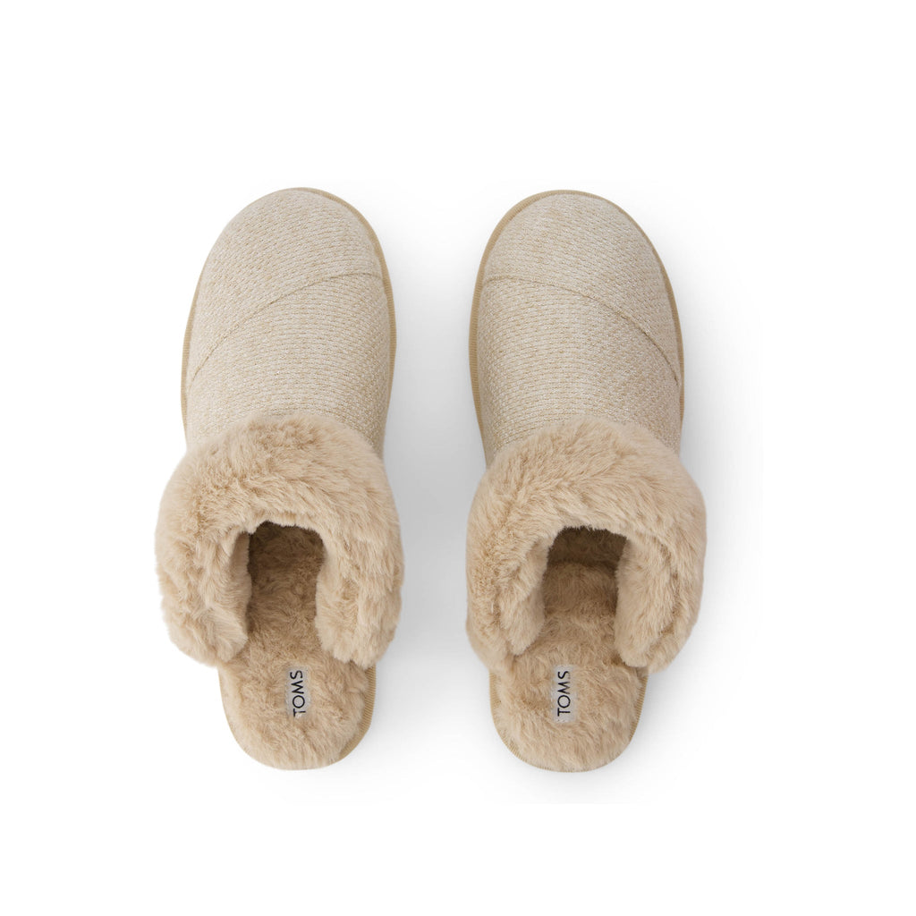 Valerie Slipper - Oatmeal Sparkle Knit Top View