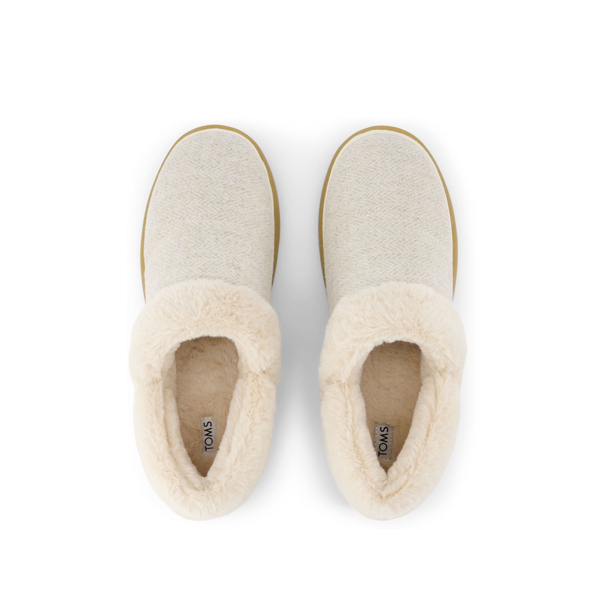 Oslo Covertible Slipper - Birch Cozy Herringbone Top View