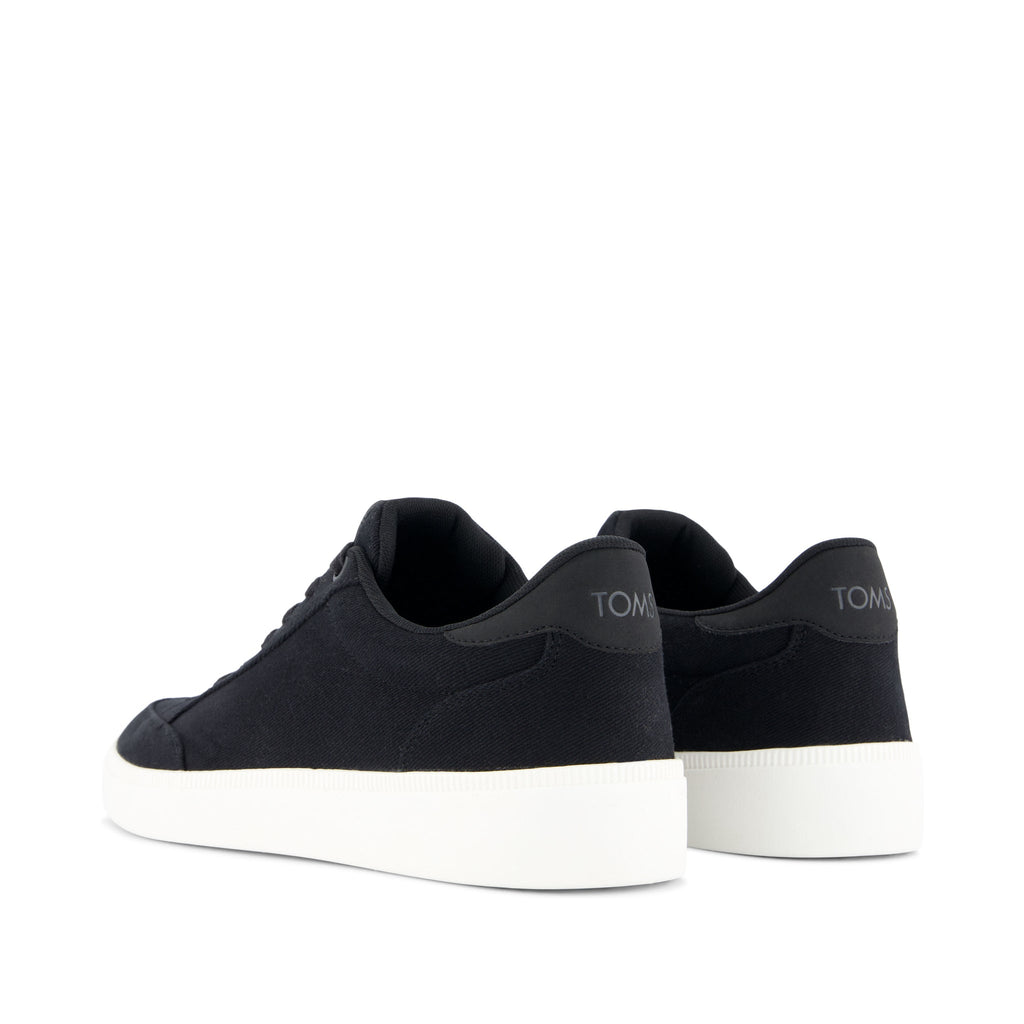TRVL LITE Rio Black Vintage Twill Sneaker Back View